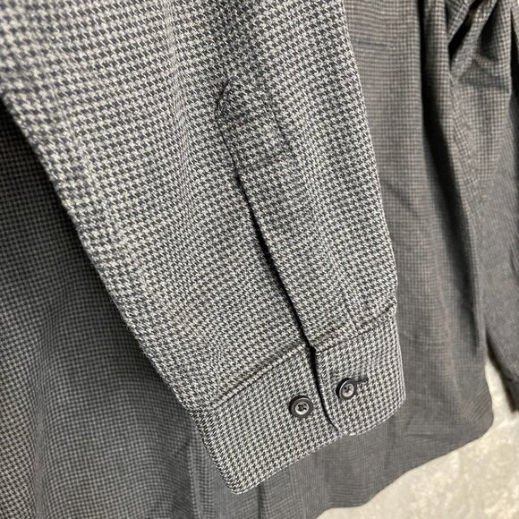 LL Bean Men Classic Soft Flannel Slightly Fitted Houndstooth Collared Shirt L - Picture 4 of 10
